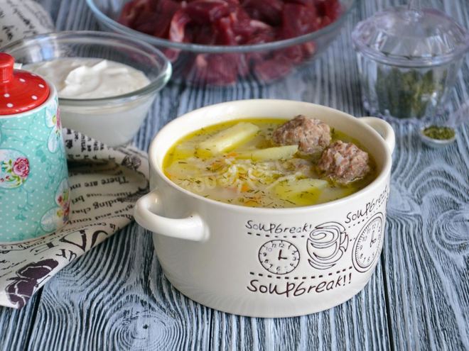 Рецепт супа с фрикадельками и рисом