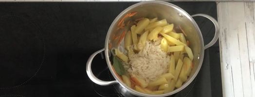 суп с фрикадельками и рисом. Шаг 7