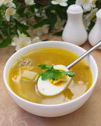 Суп с мясом и яйцом