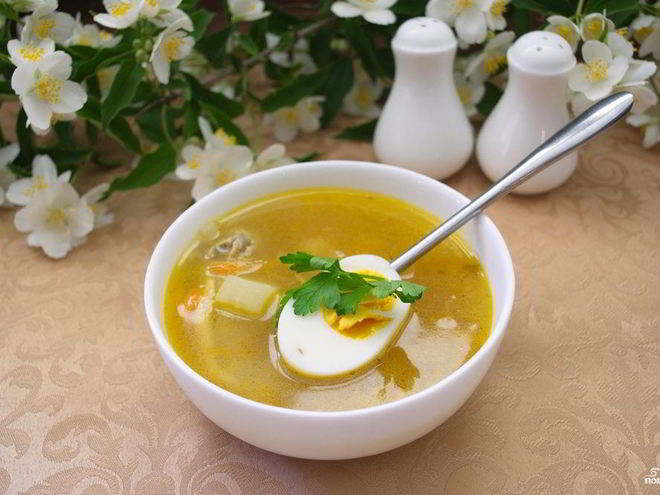 Рецепт супа с мясом и яйцом
