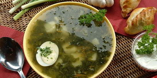 Суп со шпинатом