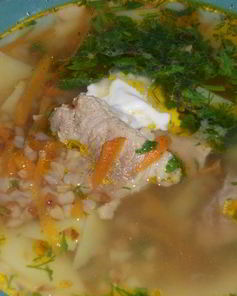 Суп со свининой на косточке