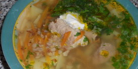 Суп со свининой на косточке