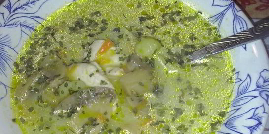 Сырный суп с грибами