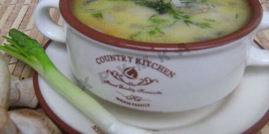 Сырный суп с шампиньонами