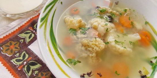 Вегетарианский суп из цветной капусты