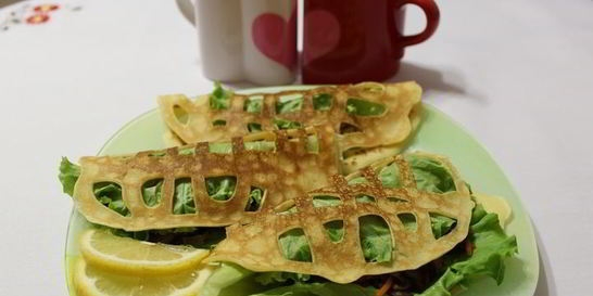Ажурные блинчики с начинкой