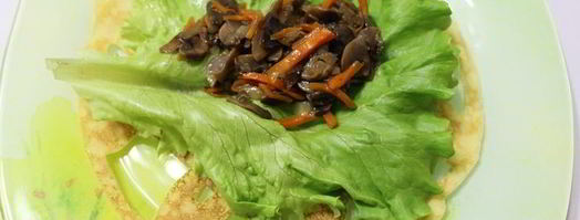 ажурные блинчики с начинкой. Шаг 7