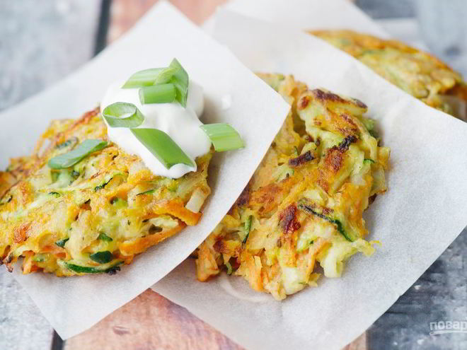 Рецепт блинчиков из кабачков и моркови