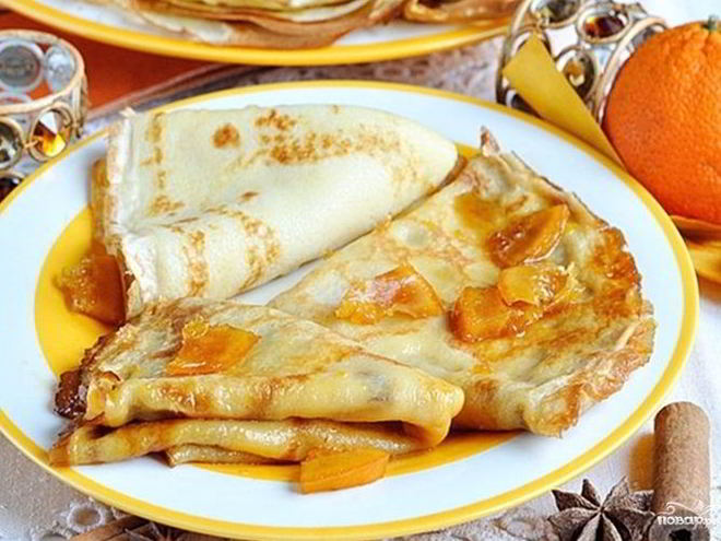 Рецепт блинчиков креп сюзетт