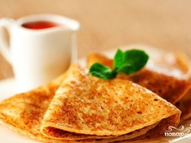 Рецепт блинчиков на дрожжах и воде