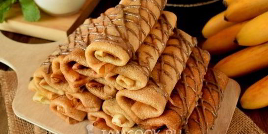 Блинчики с банановой начинкой