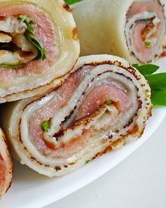 Блинчики с форелью