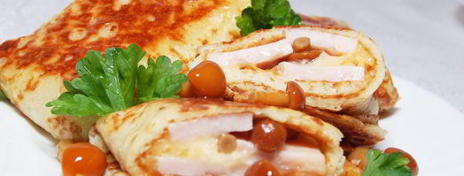 блинчики с грибами, сыром и ветчиной. Шаг 6