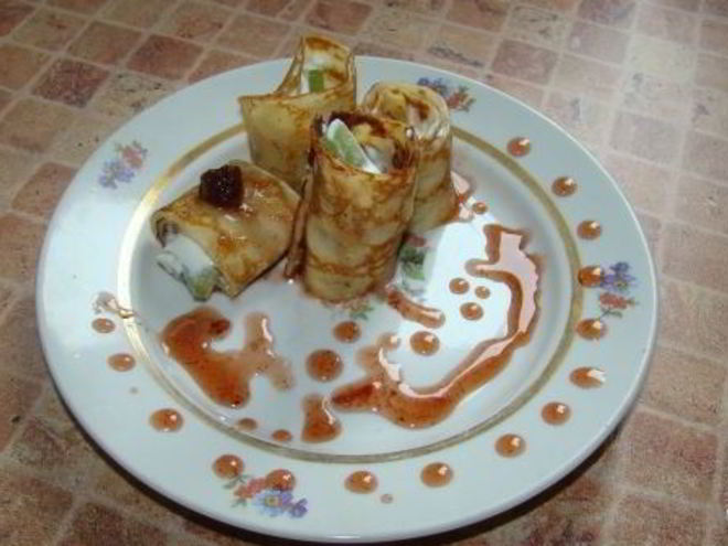 Рецепт блинчиков с киви