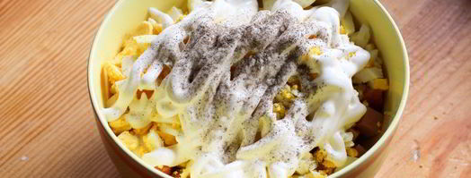 блинчики с ветчиной и яйцом. Шаг 7