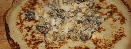 блинчики со сливочными опятами. Шаг 7