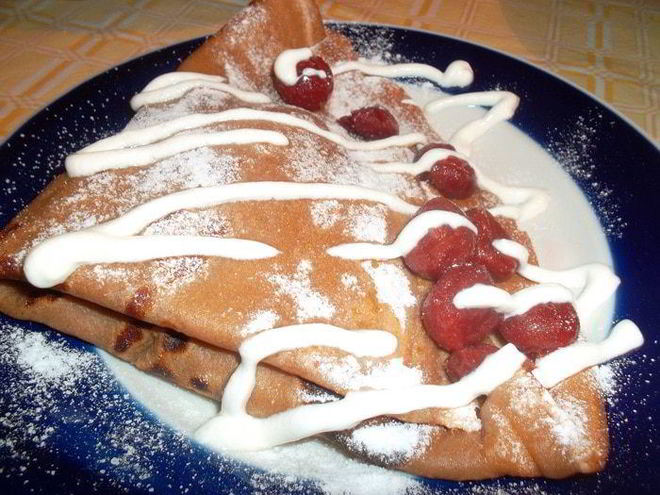 Рецепт блинчиков вишня в шоколаде