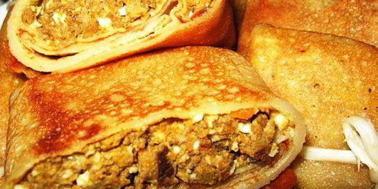 Блинные посылочки с печенью