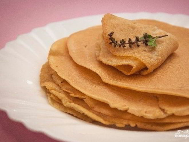 Рецепт блинов на сухом молоке