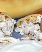 Блины с грибами и курицей