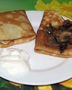 Блины с грибами