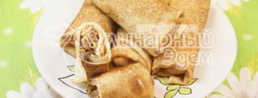 блины с капустой и грибами. Шаг 7