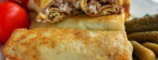 блины с мясом и рисом. Шаг 6