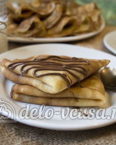 Блины с нутеллой и бананом