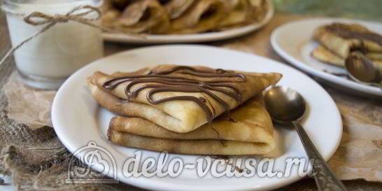 Блины с нутеллой и бананом