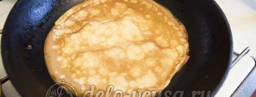 блины с нутеллой и бананом. Шаг 4