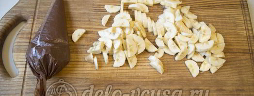 блины с нутеллой и бананом. Шаг 5