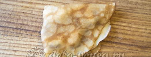 блины с нутеллой и бананом. Шаг 8