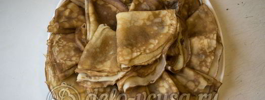 блины с нутеллой и бананом. Шаг 9