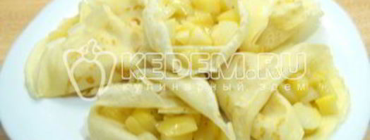 блины с яблоками. Шаг 12