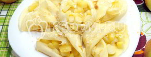 блины с яблоками. Шаг 13