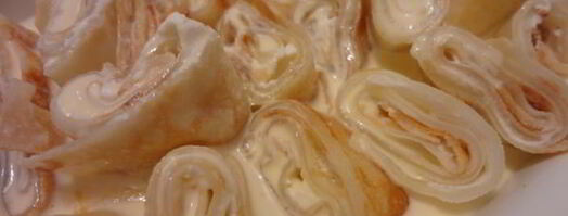 крахмальные блинчики в сливочно-ванильном соусе. Шаг 7