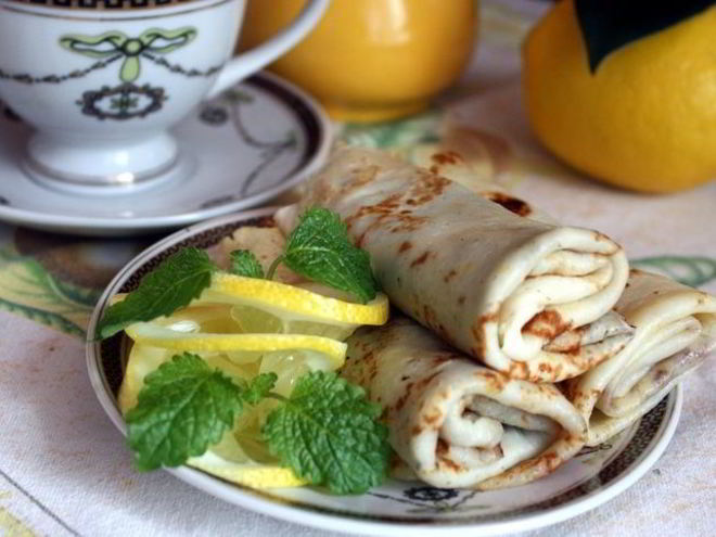 Рецепт лимонных блинчиков