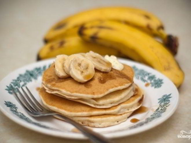 Рецепт панкейков с бананом