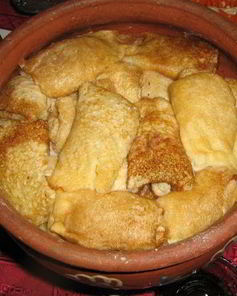 Постные блины с яблоками и корицей запеченные в духовке