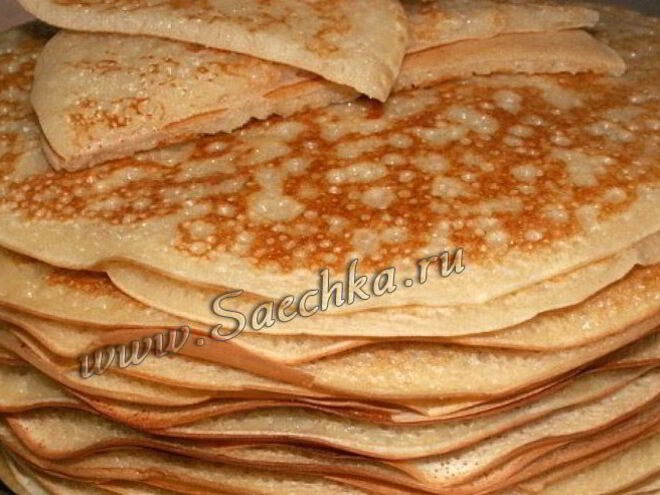 Рецепт пышных блинов на сыворотке