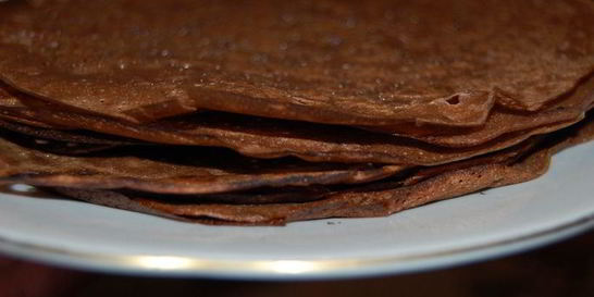 Шоколадные блины к Масленице