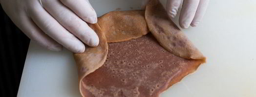 шоколадные блины с бананом. Шаг 12