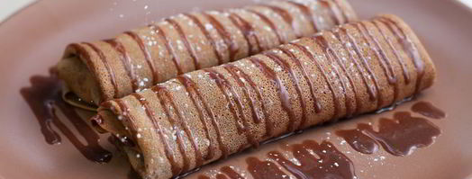 шоколадные блины с бананом. Шаг 15