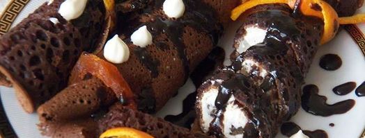 шоколадные блины с творожной начинкой. Шаг 13