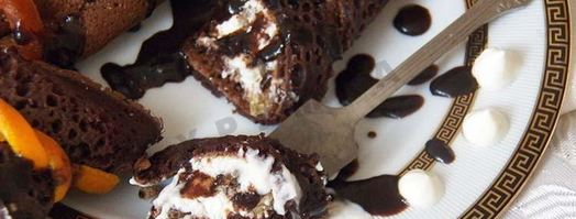 шоколадные блины с творожной начинкой. Шаг 14