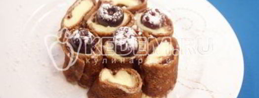 шоколадные блины со сливочной начинкой. Шаг 6