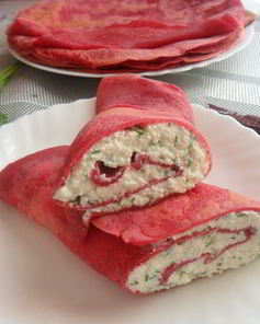 Свекольные блины на ряженке