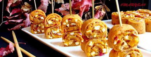 томатные блинчики с пряной тыквой и брынзой. Шаг 9