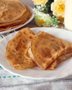 Тонкие блины на молоке и воде